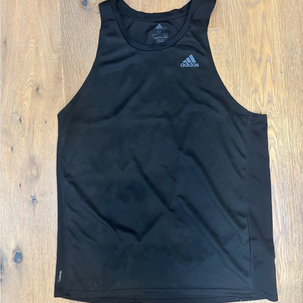Adidas Men's Sleek Black Tank Top